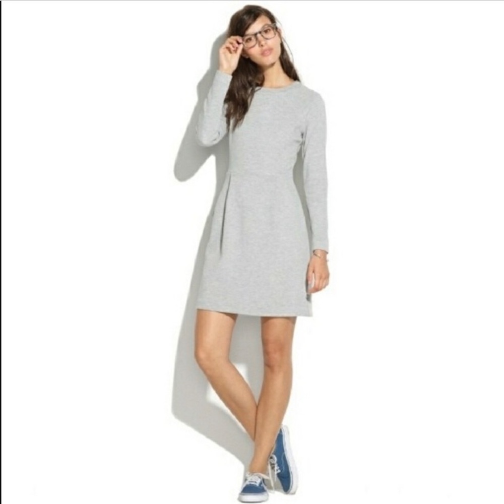 Madewell Grey Long Sleeve Dress